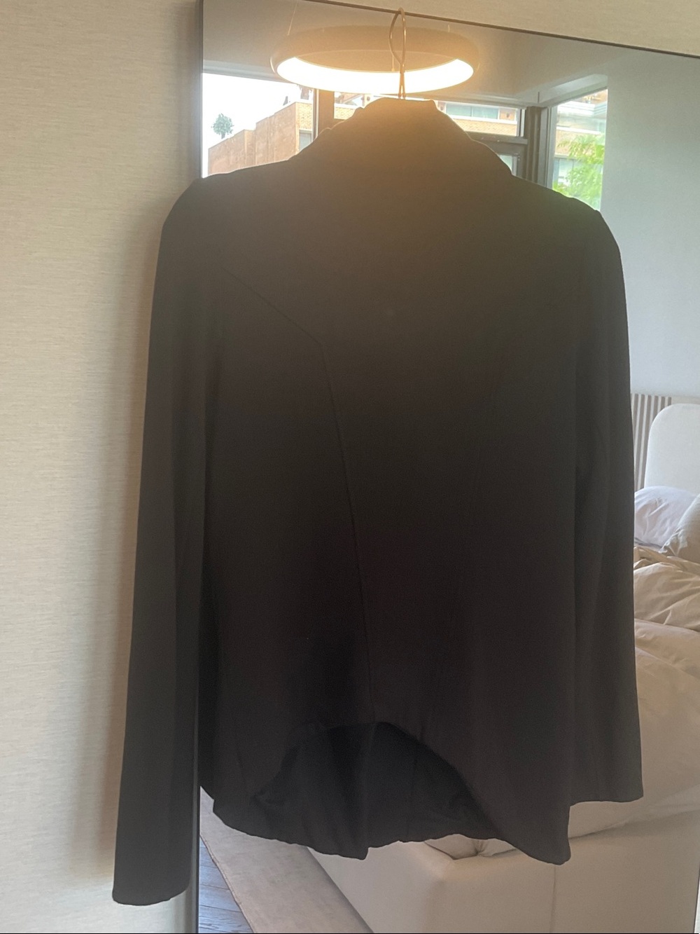 Helmut Lang Black Asymmetric Zip Blazer Jacket - Picture 4 of 4